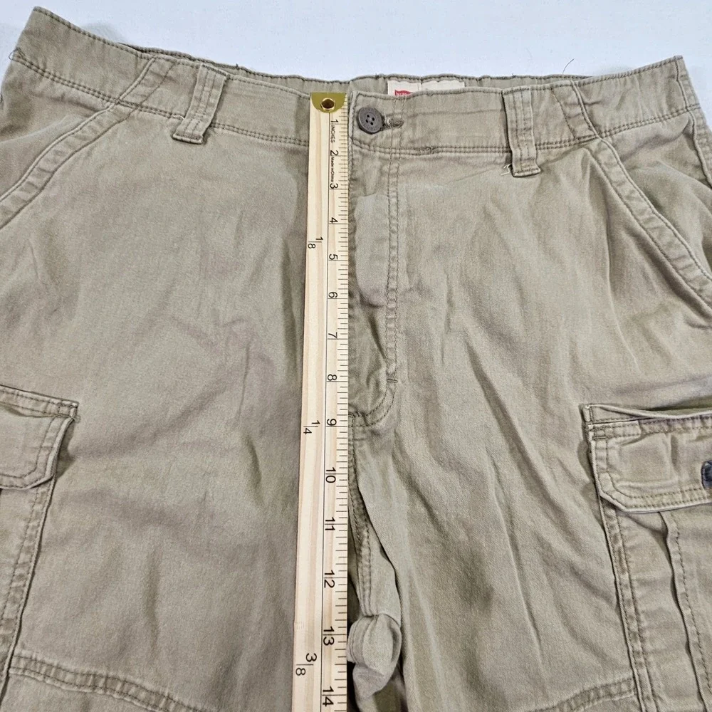 Wrangler Men's Relaxed Fit Cargo Shorts Size 38 x 9 Khaki Pockets Classic Casual